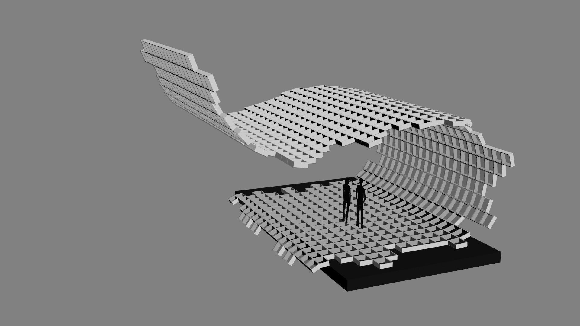 Mesh stage concept Low-poly 3D model_16