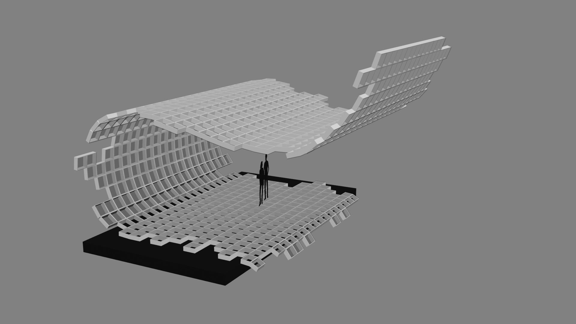 Mesh stage concept Low-poly 3D model_39