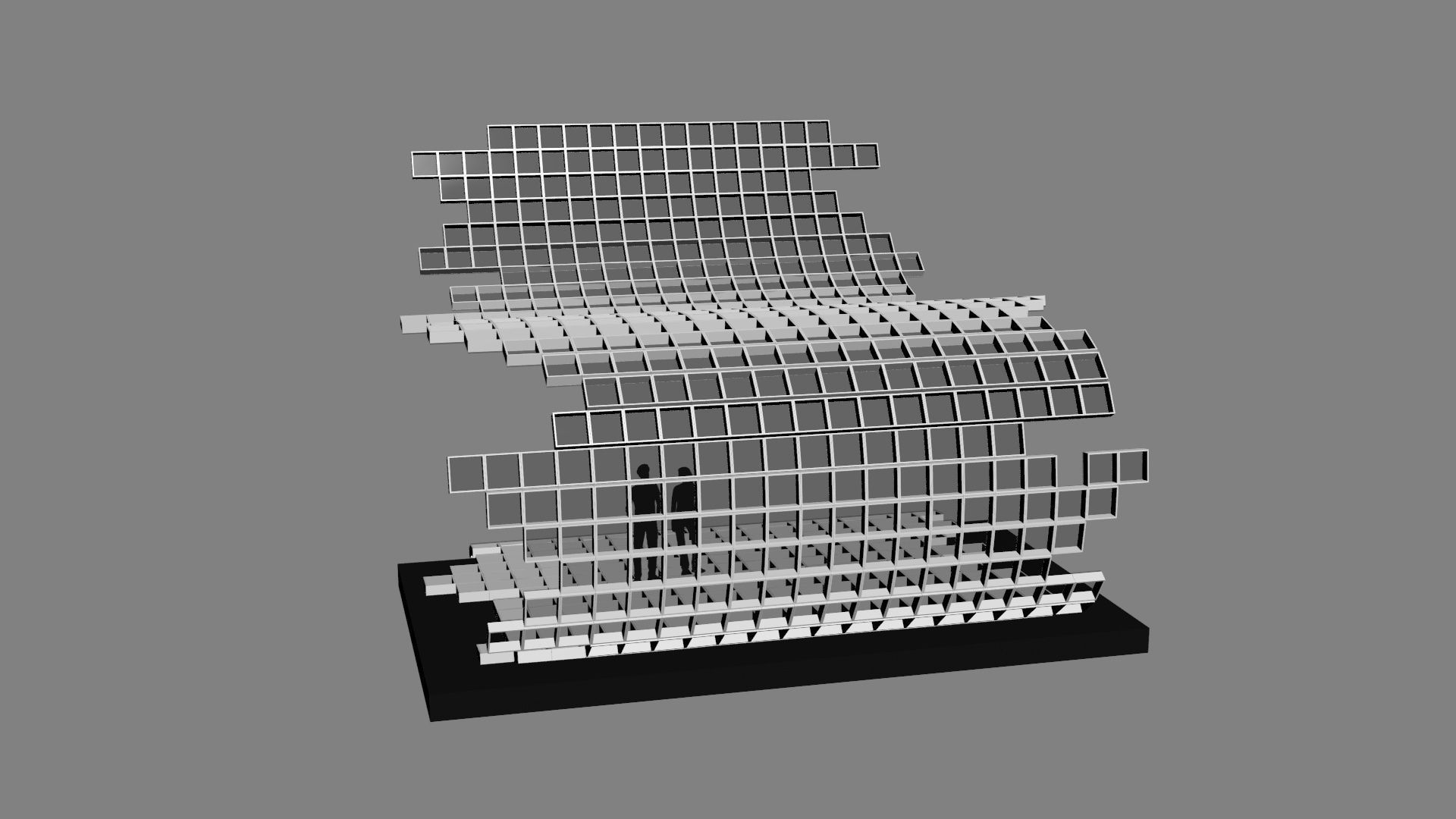Mesh stage concept Low-poly 3D model_24