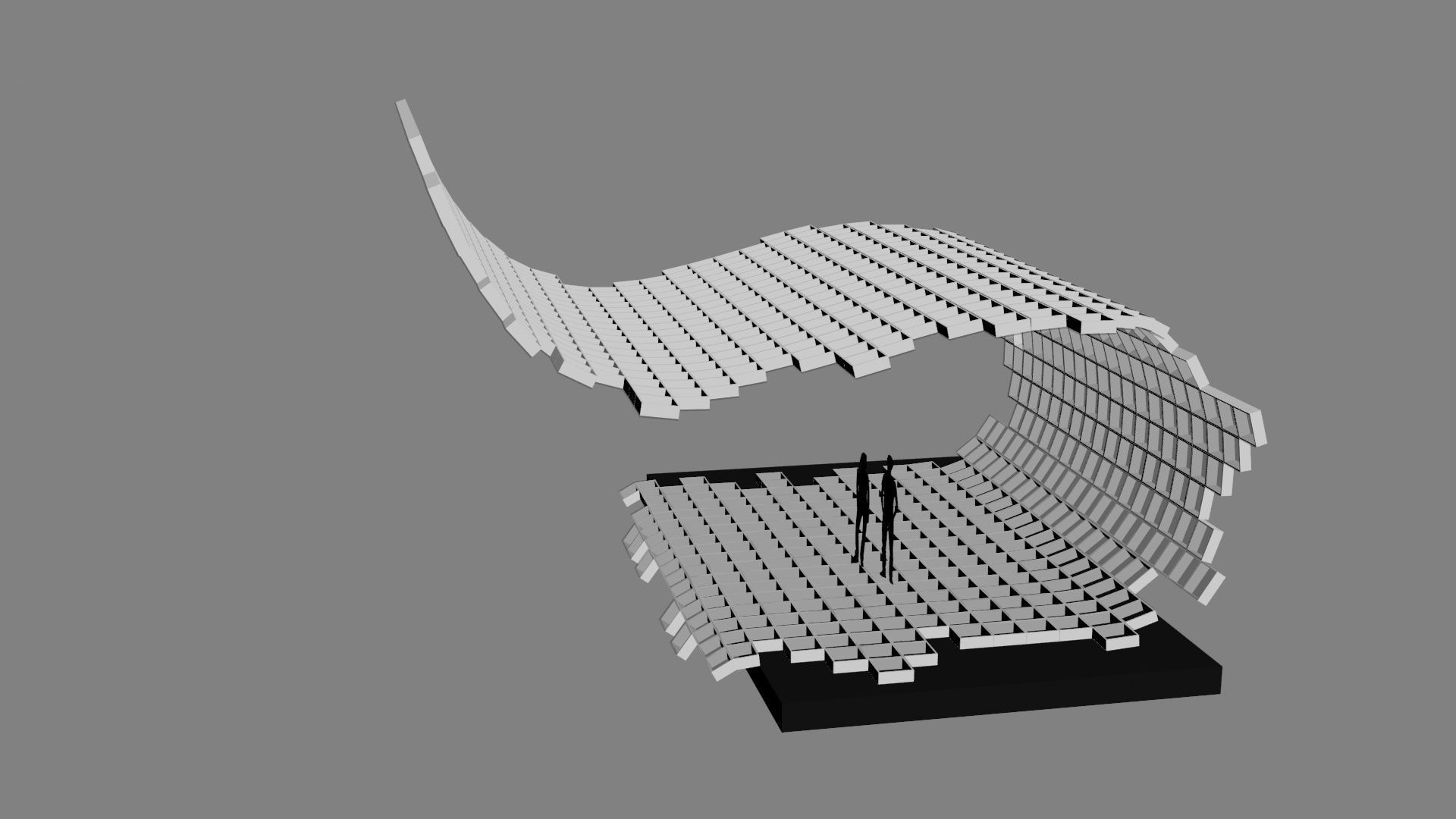 Mesh stage concept Low-poly 3D model_41