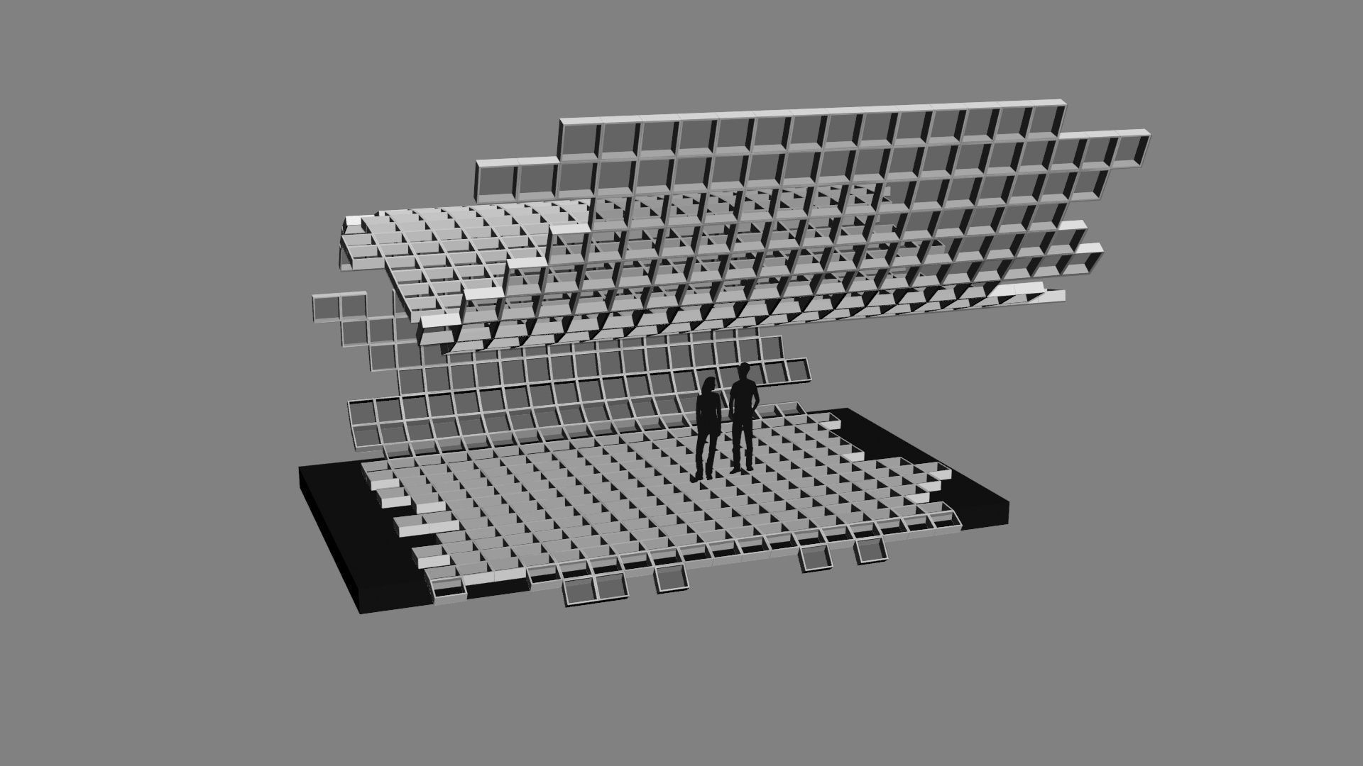 Mesh stage concept Low-poly 3D model_13