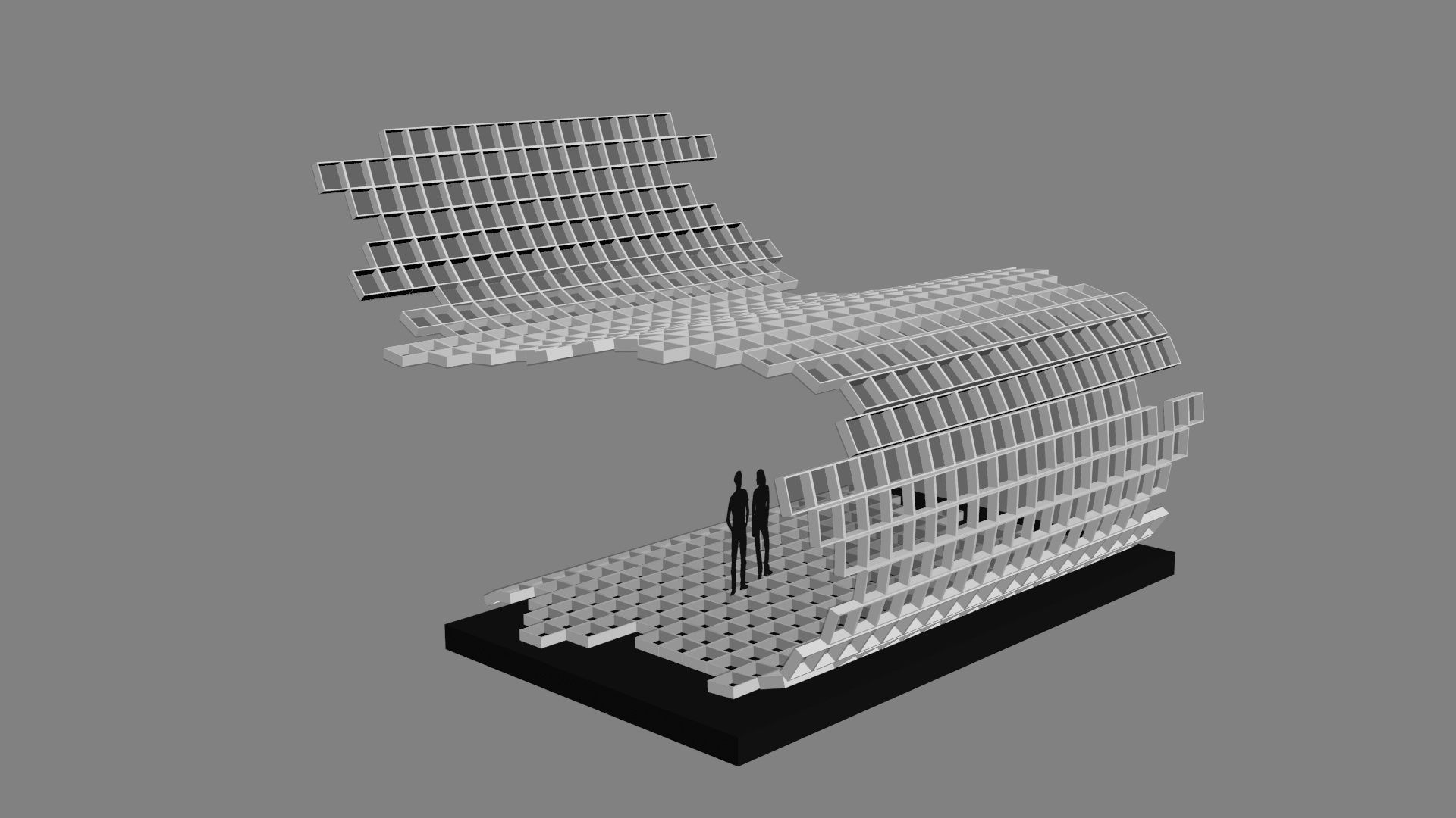 Mesh stage concept Low-poly 3D model_20