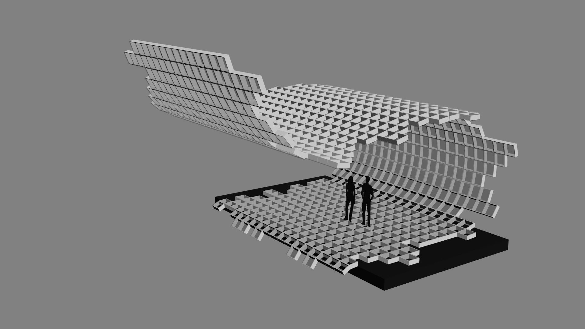 Mesh stage concept Low-poly 3D model_17