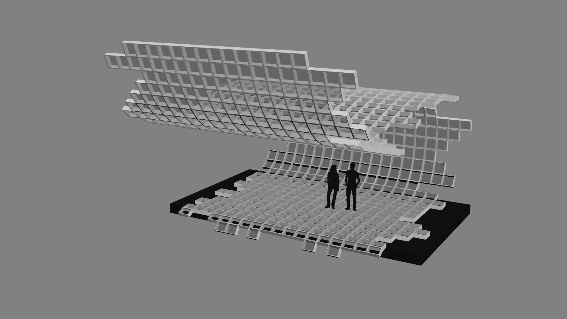 Mesh stage concept Low-poly 3D model_15