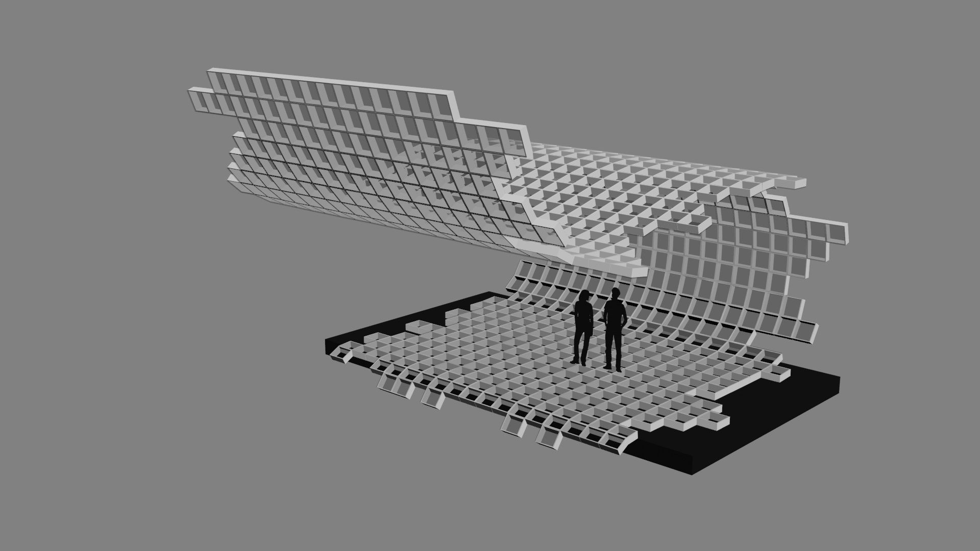 Mesh stage concept Low-poly 3D model_12