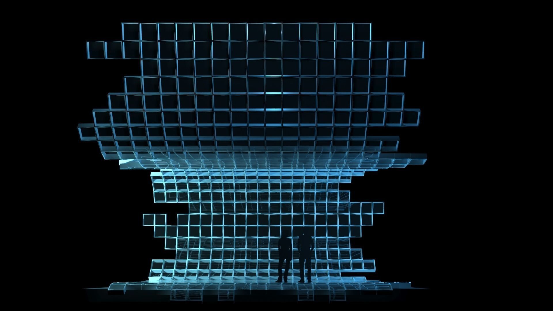 Mesh stage concept Low-poly 3D model_5