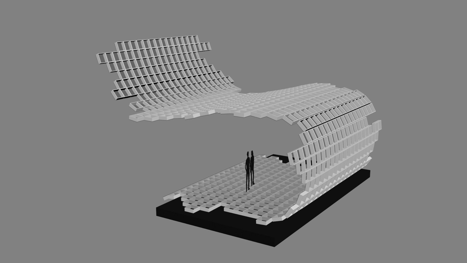 Mesh stage concept Low-poly 3D model_19