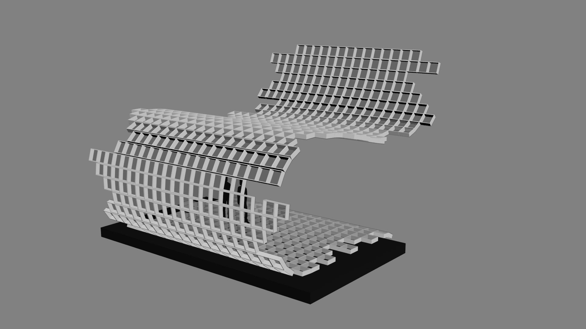 Mesh stage concept Low-poly 3D model_40