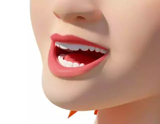 Cartoon teeth 3D model