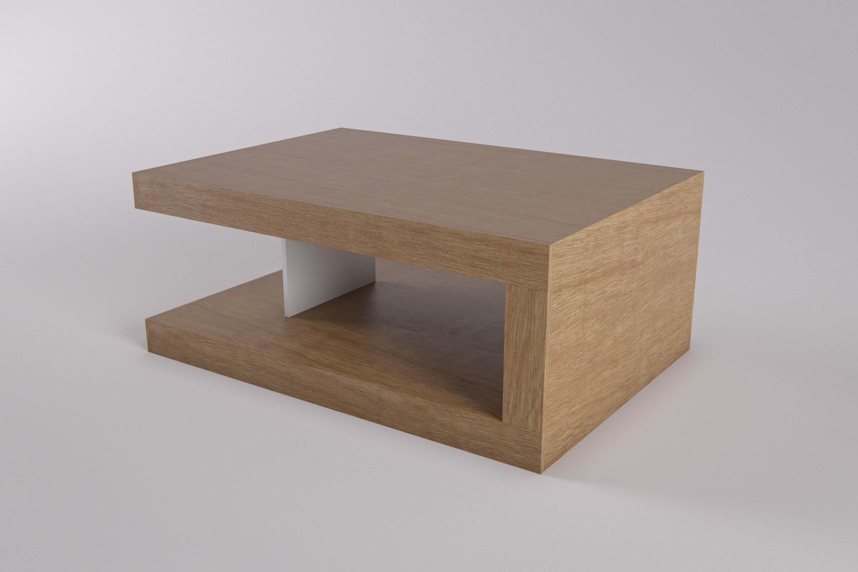 Coffee table Low-poly 3D model_4