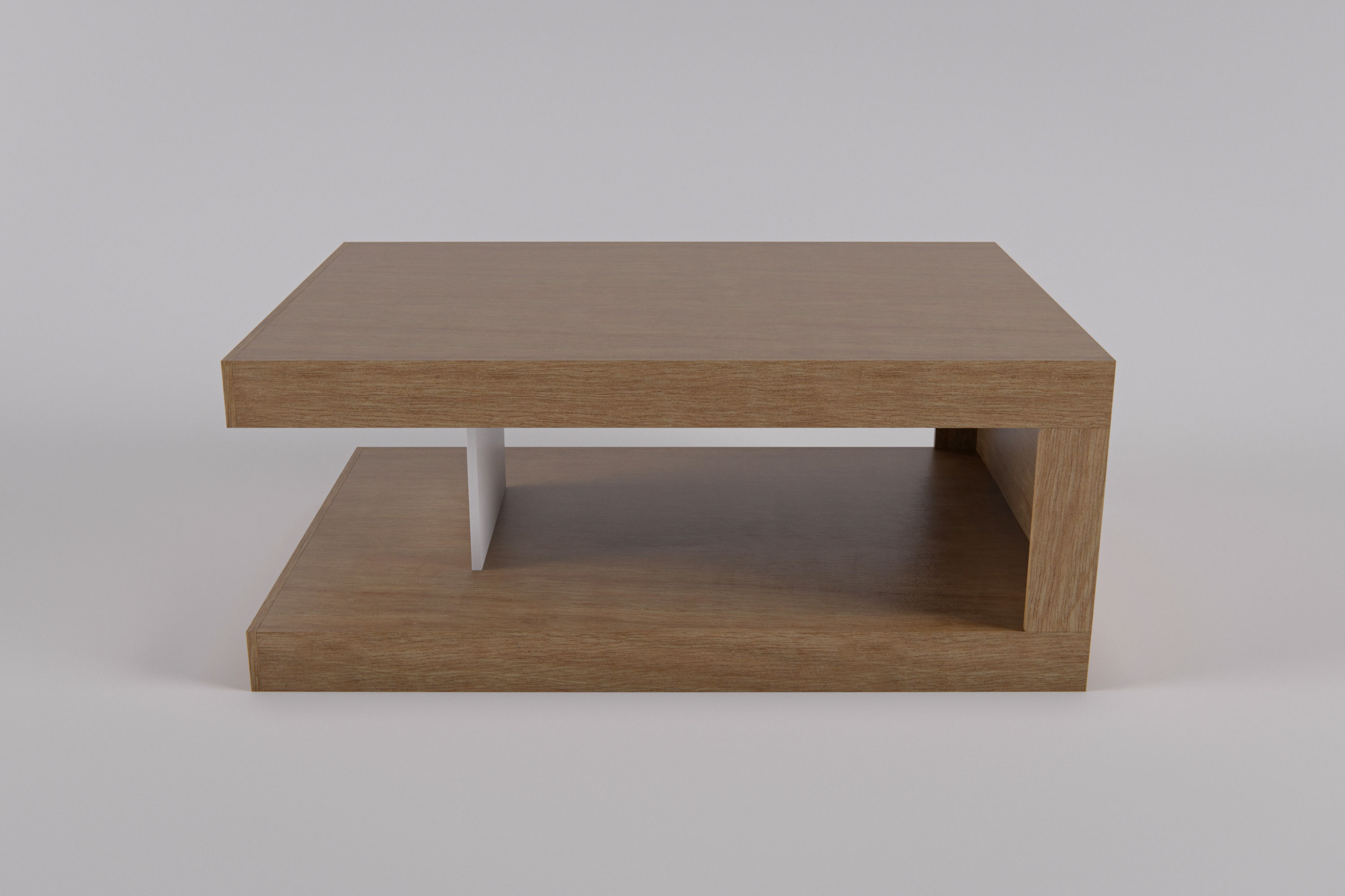 Coffee table Low-poly 3D model_2