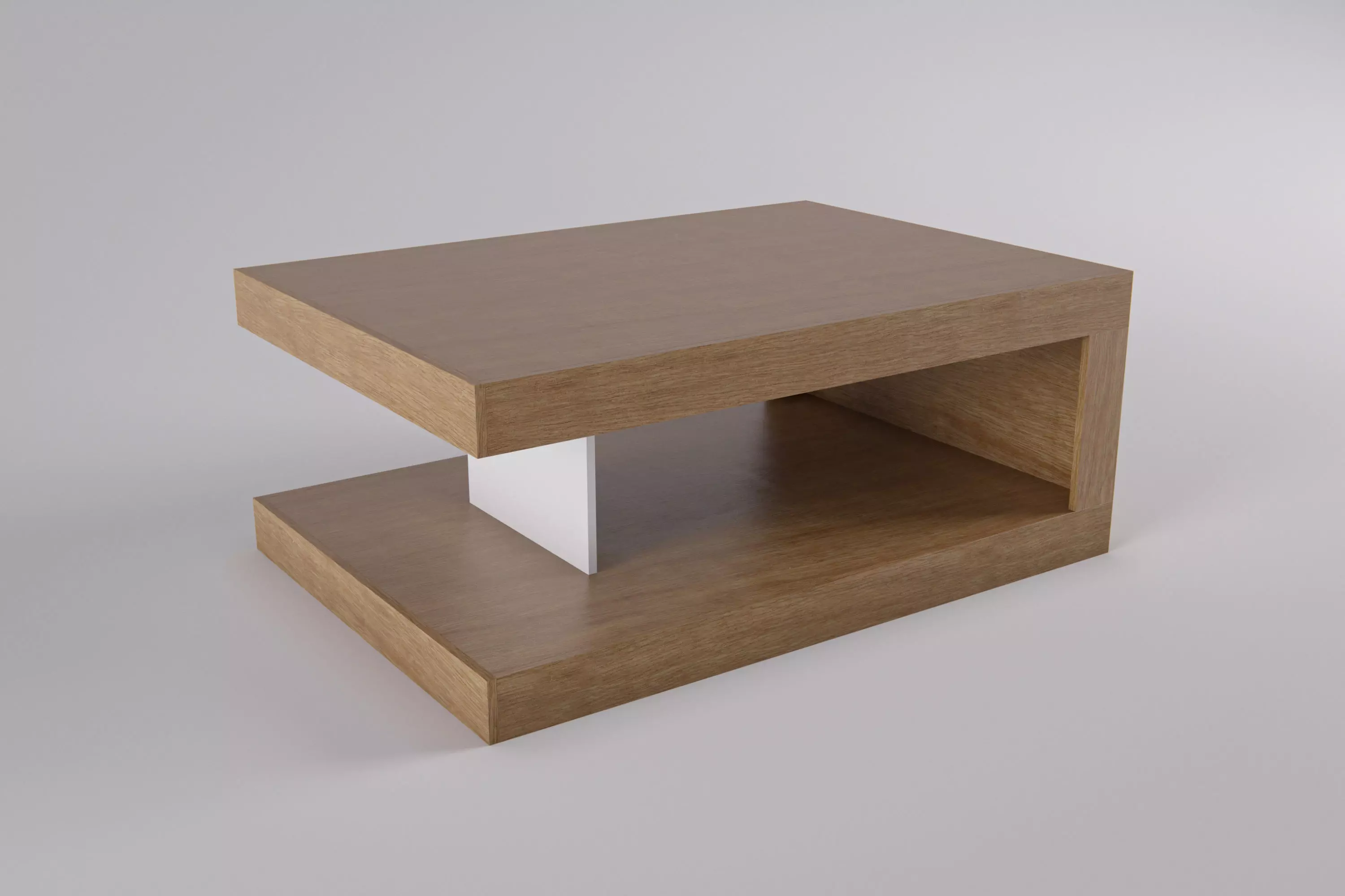 Coffee table Low-poly 3D model_0