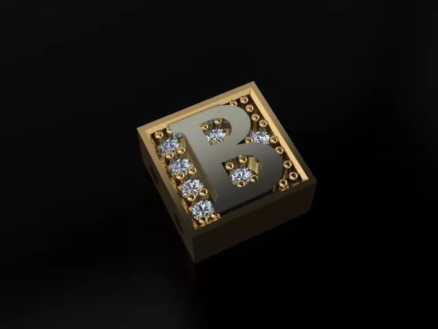 Alphabet bracelet 3D print model 3D print model