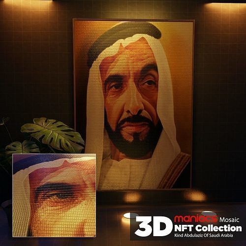 Arab Princes and Kings MOSAIC paintings Free 3D model