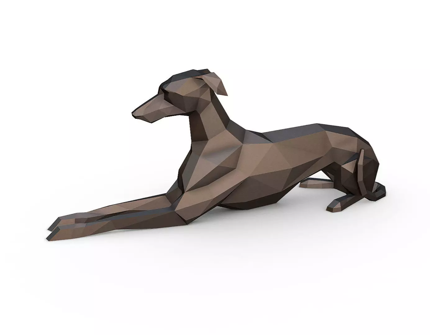 Italian Greyhound lying down 3D print model