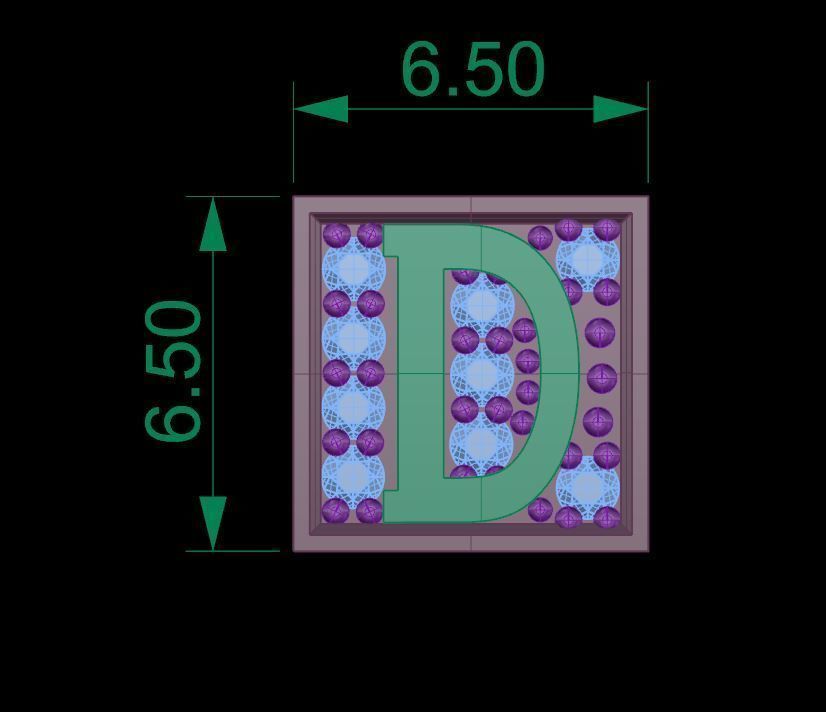 alphabet bracelet 3D print model_4