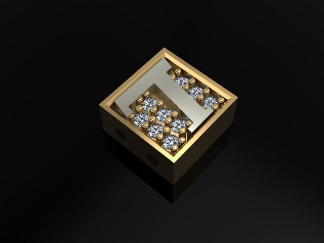 alphabet bracelet  3D print model_1