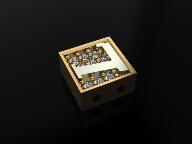 alphabet bracelet  3D print model_2