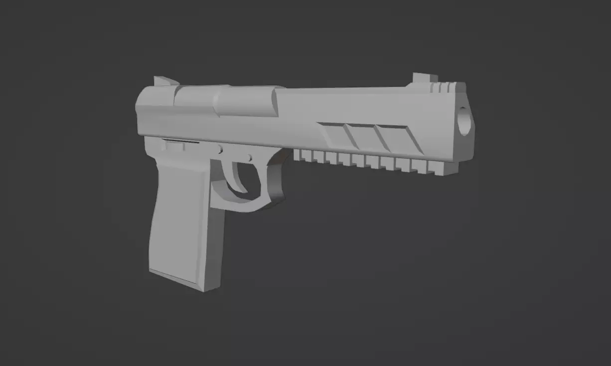 Lowpoly Desert Eagle 3d model Low-poly 3D model_0