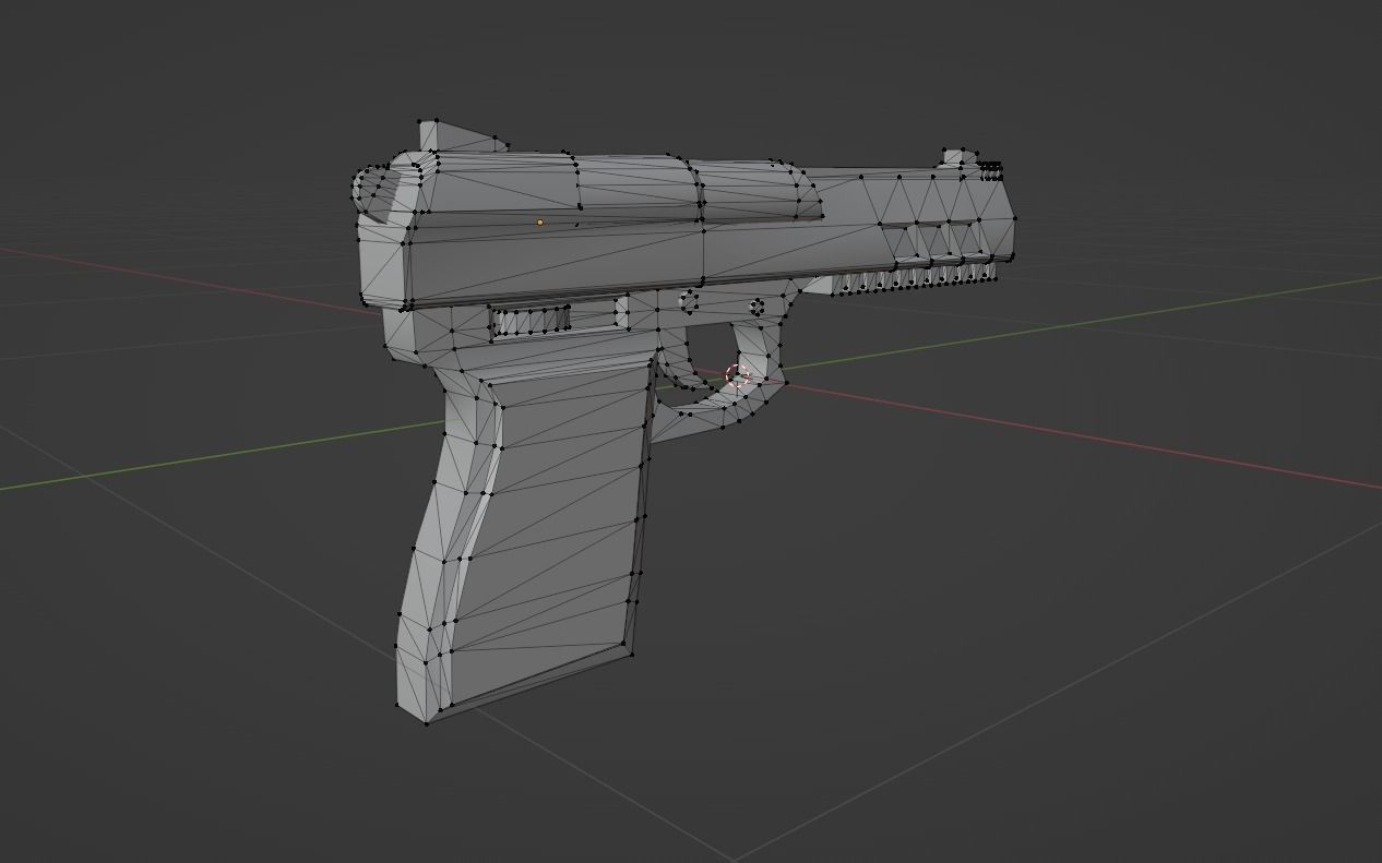 Lowpoly Desert Eagle 3d model Low-poly 3D model_3