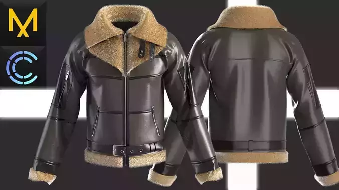 Mens Jacket OBJ mtl FBX ZPRJ