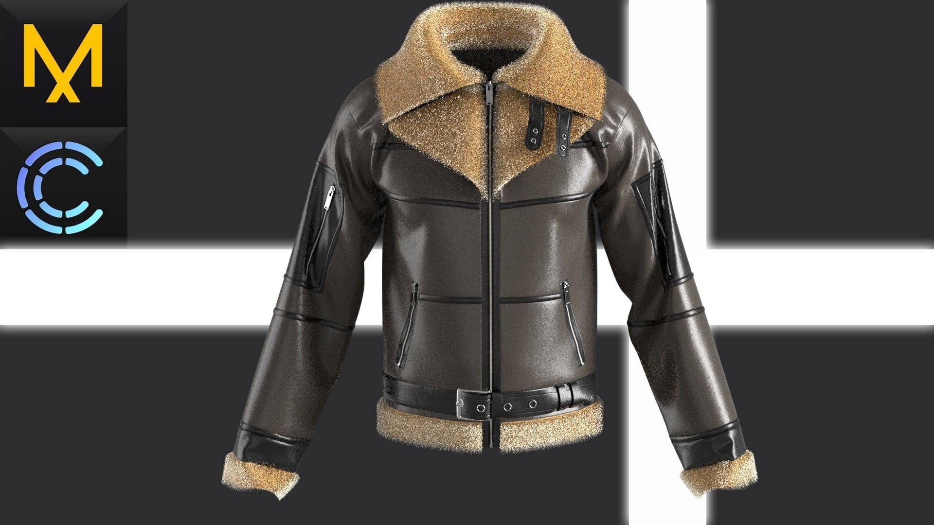 Mens Jacket OBJ mtl FBX ZPRJ 3D model_5