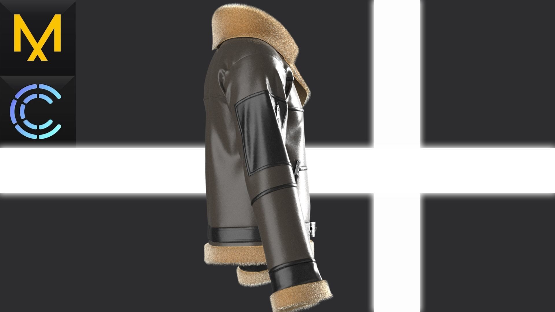 Mens Jacket OBJ mtl FBX ZPRJ 3D model_1