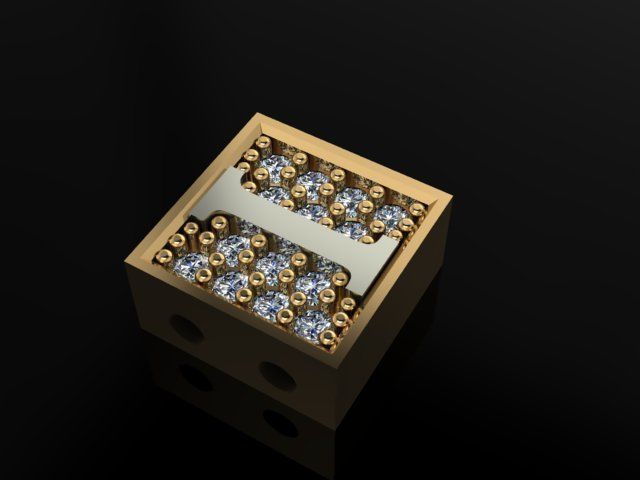 alphabet bracelet  3D print model_1