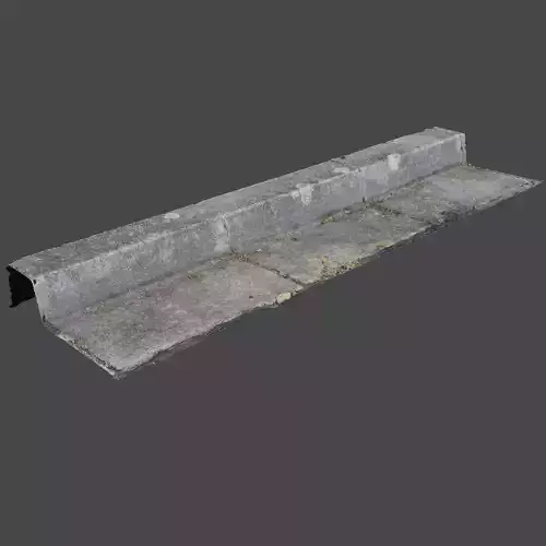 Curb 8 stone bench 3D model