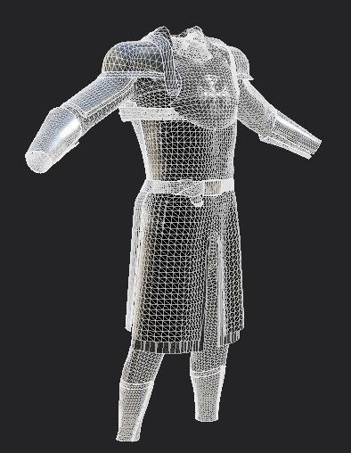 Colection armors and helmets Low-poly 3D model_2