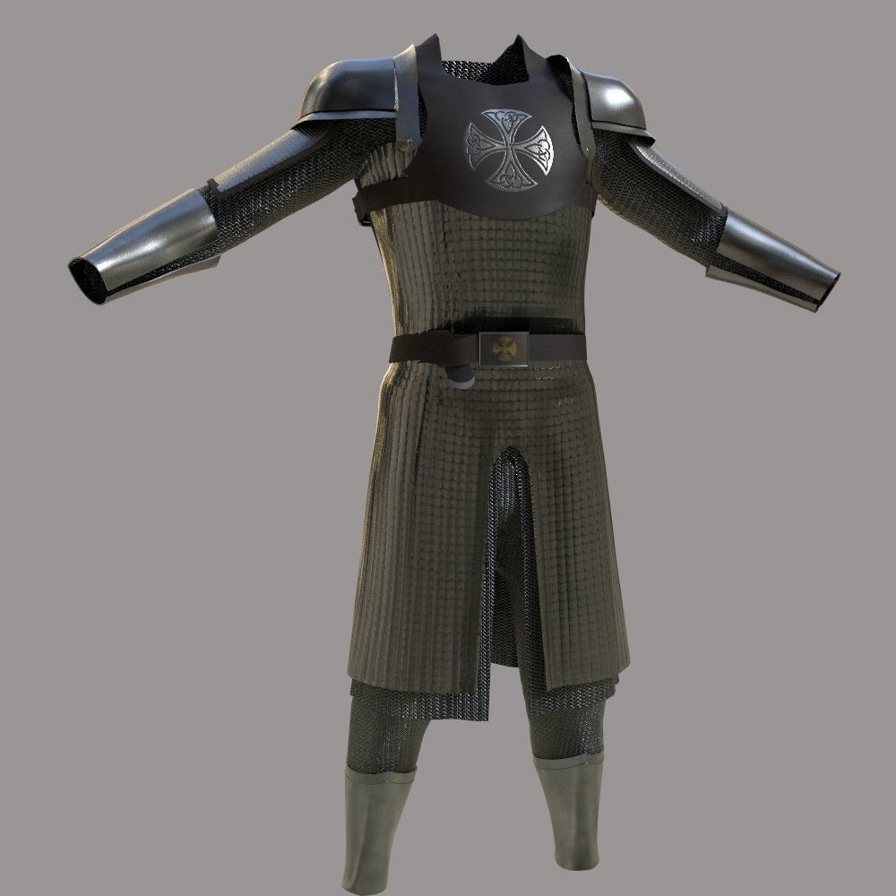 Colection armors and helmets Low-poly 3D model_1