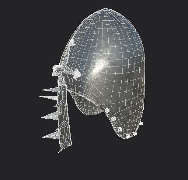 Colection armors and helmets Low-poly 3D model_16