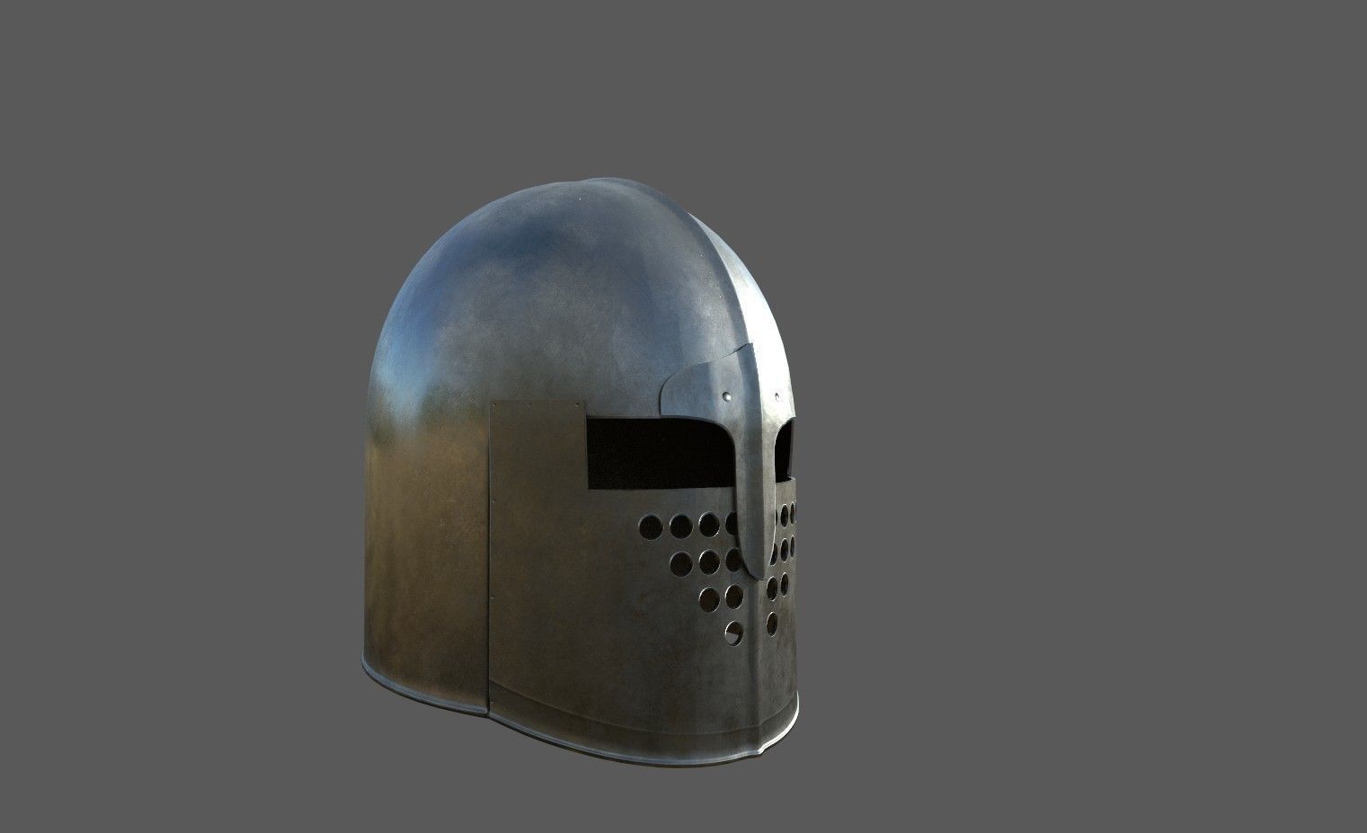 Colection armors and helmets Low-poly 3D model_19