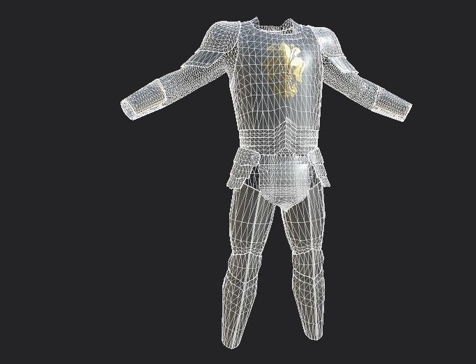 Colection armors and helmets Low-poly 3D model_8