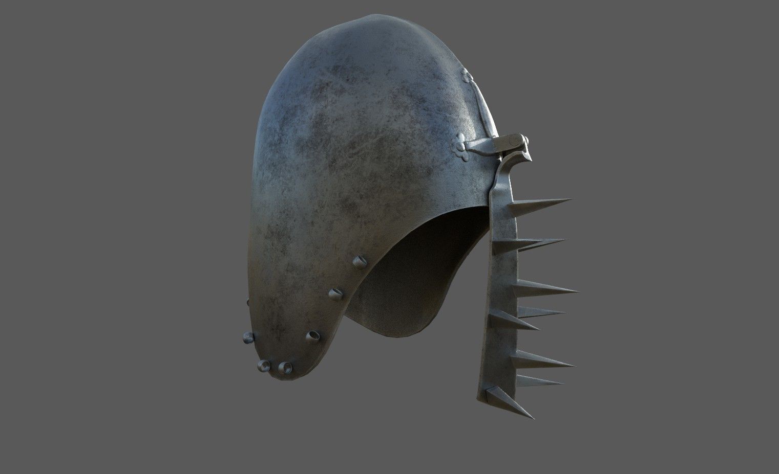 Colection armors and helmets Low-poly 3D model_13
