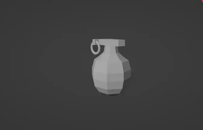 Low-poly hand grenade 3d model