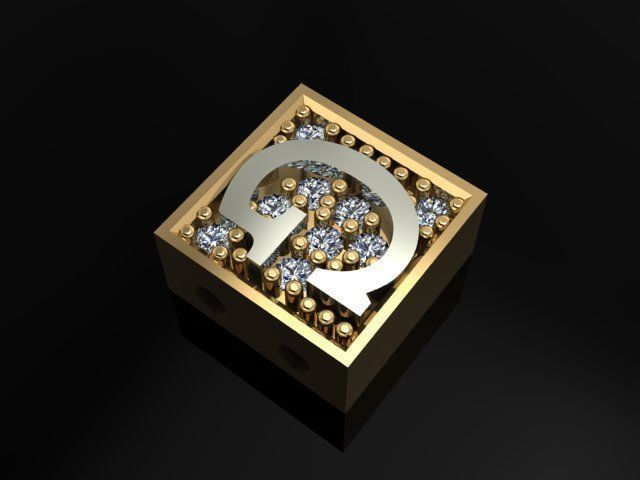 alphabet bracelet 3D print model_1