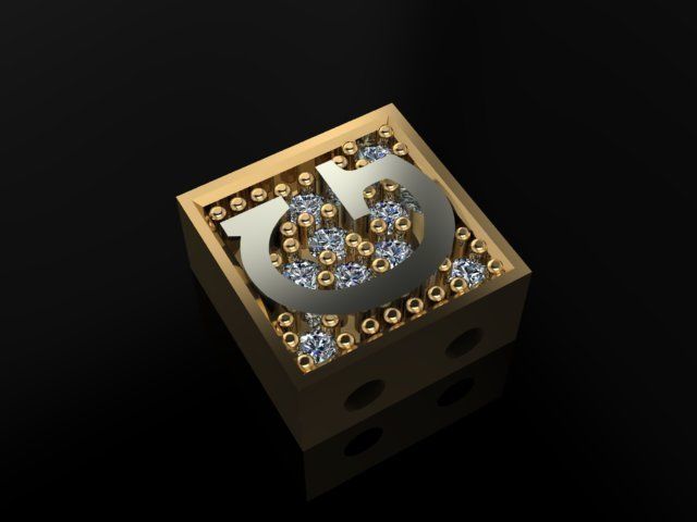 alphabet bracelet 3D print model_2