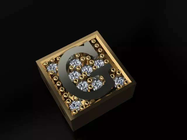 alphabet bracelet 3D print model_0