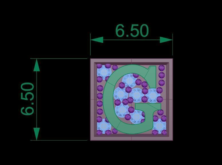 alphabet bracelet 3D print model_4