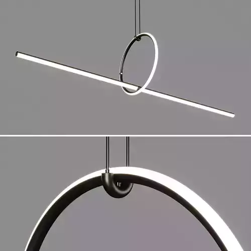 FLOS Small Circle Line Arrangements Light Michael Anastassiades Low-poly 3D model