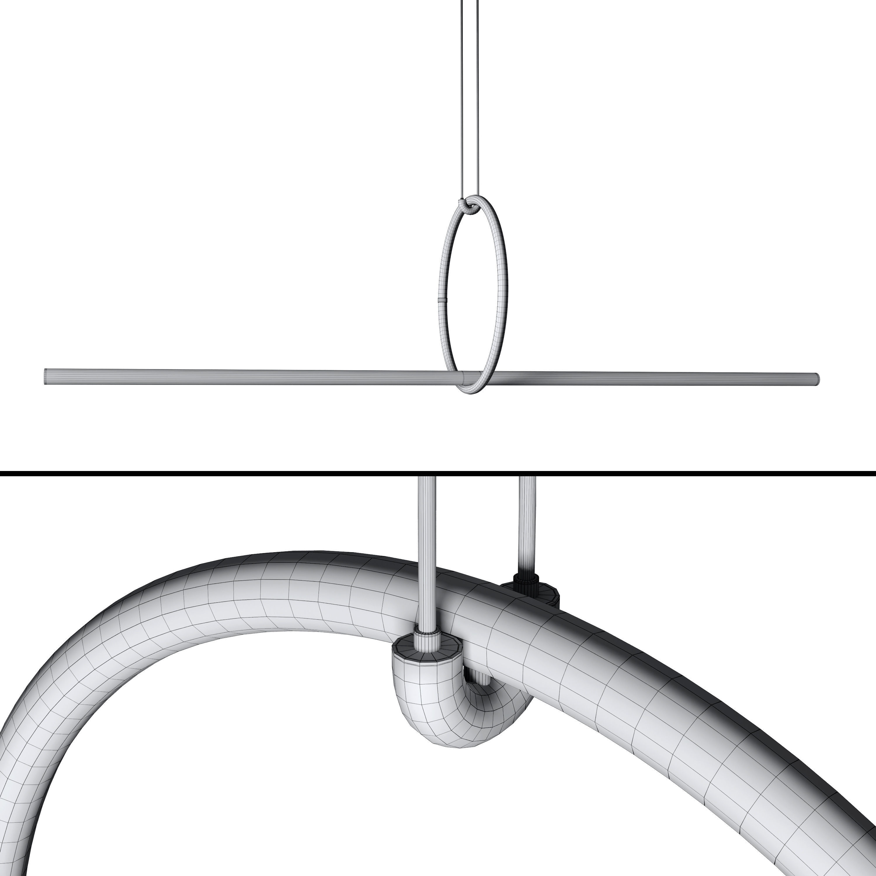 FLOS Small Circle Line Arrangements Light Michael Anastassiades Low-poly 3D model_2