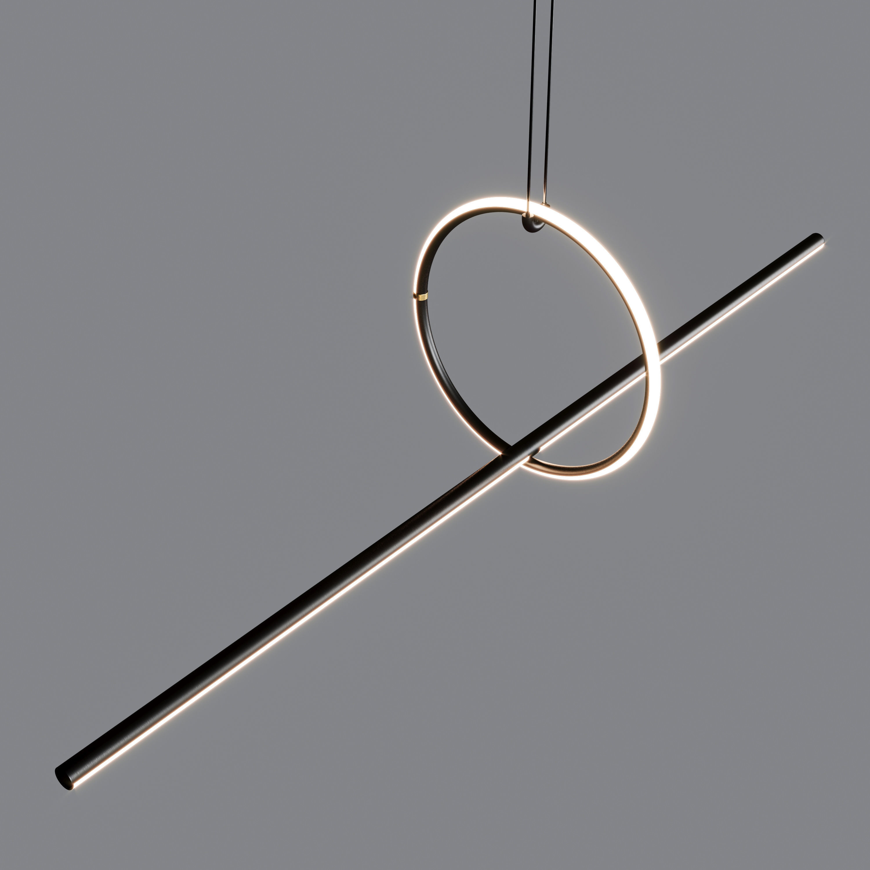 FLOS Small Circle Line Arrangements Light Michael Anastassiades Low-poly 3D model_1