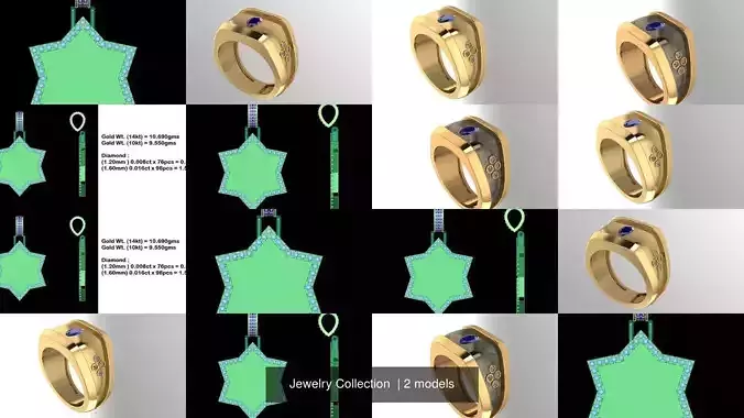 Jewelry Collection star of david luggage tag