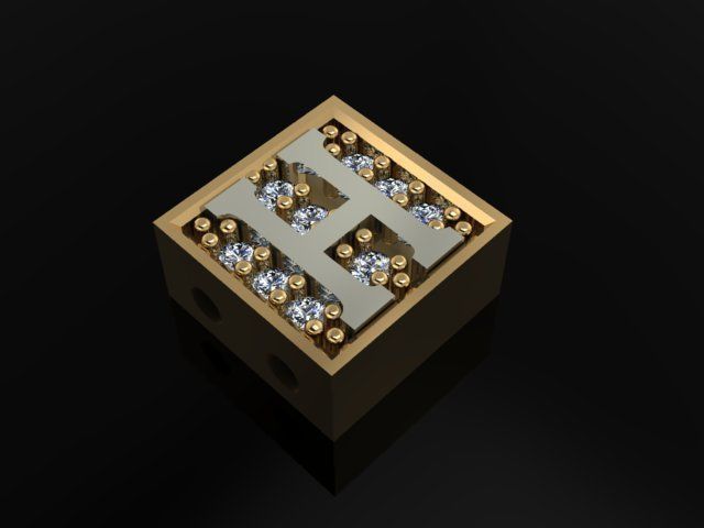 alphabet bracelet  3D print model_2