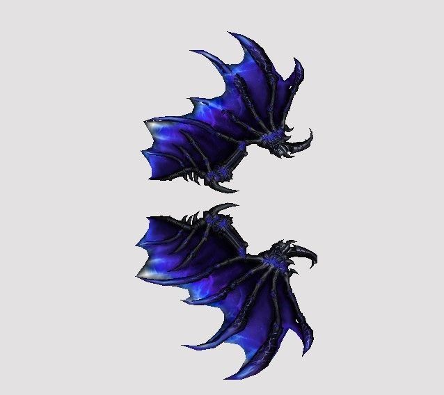 Purple Dragon Wing Low-poly 3D model_8