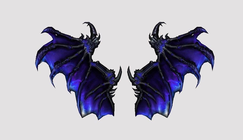 Purple Dragon Wing Low-poly 3D model_11