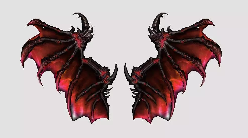 Blood Dragon Wing Low-poly 3D model_0