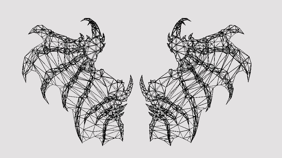 Blood Dragon Wing Low-poly 3D model_7