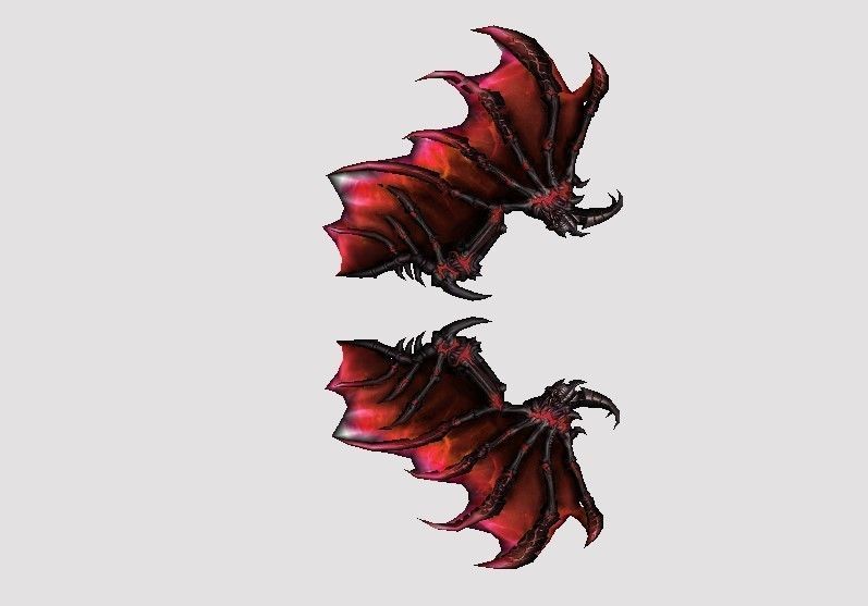 Blood Dragon Wing Low-poly 3D model_12